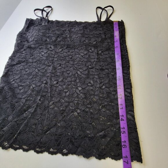 Black Lace Long Camisole Lace Tank Top Stretchy Long Camisole - Size L- NEW - Picture 11 of 15